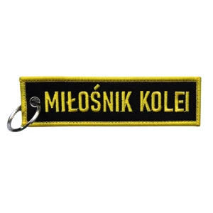 Haftowany brelok miłośnik kolei